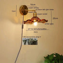 Axyaa Green Glass Copper LED Wall Lamp Sconce Pull Chain Modern Nordic Wandlamp
