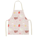 Axyaa Cute Bunny Carrot Apron with Daisies for Home Cooking and Baking