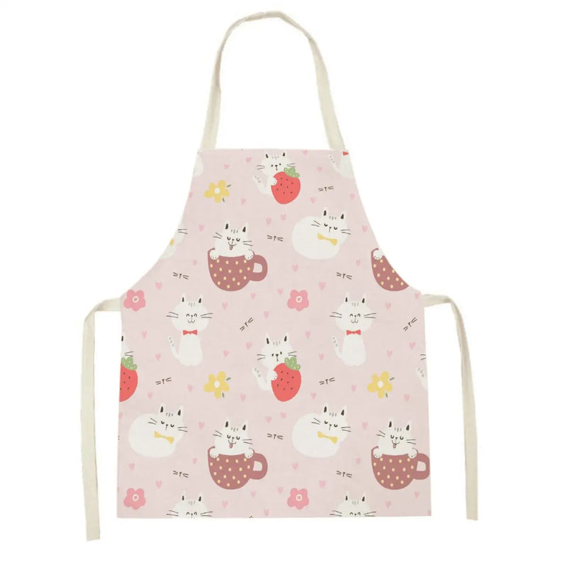 Axyaa Cute Bunny Carrot Apron with Daisies for Home Cooking and Baking