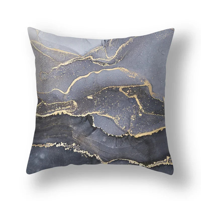 Axyaa Marble Pattern Cushion Cover Set for Home Decor