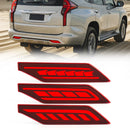 Axyaa LED Bumper Reflector Lights for Mitsubishi Pajero Shogun Montero 2019-2021 Dynamic Signal