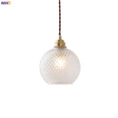 Axyaa Glass Ball LED Pendant Lamp Copper Socket Modern Nordic Home Indoor Lighting
