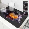 Halloween Pumpkin Head Ghost Absorbent Drying Mat by Axyaa