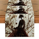 Axyaa Floral Skull Branches Table Runner