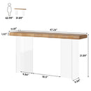 Axyaa 47" Acrylic Sofa Table: Modern Narrow Console for Entryway & Hallway