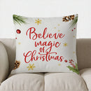 Snowman Sleigh Christmas Decorative Pillow Cover for Sofa Bedroom Car by Axyaa