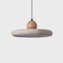 Axyaa Travertine LED Pendant Chandelier for Dining Room Decor