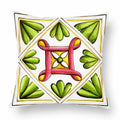 Axyaa Green Leaf Moroccan Flowers Cushion Cover 45X45cm