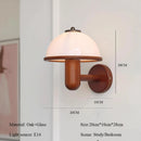 Axyaa Retro Solid Wood Bedside Wall Lamp Nordic Style for Bedroom & Living Room