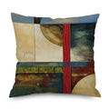 Axyaa Golden Halo Vintage Wood Grain Cushion Cover for Living Room Sofa