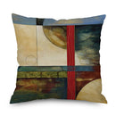 Axyaa Golden Halo Vintage Wood Grain Cushion Cover for Living Room Sofa