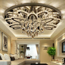 Axyaa Modern Luxury Dimmable LED Chandelier K9 Cristal Ceiling Lighting Chrome Fixtures