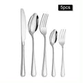 Axyaa 30-Piece Stainless Steel Cutlery Set - Ideal for Restaurants and Hotels