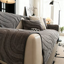 Axyaa Plush Sofa Seat Cushion Non-Slip Slipcover Pad - Gray Home Decor Protection