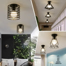 Axya Vintage Industrial Metal Cage Ceiling Chandelier