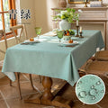 Axyaa Solid Color Tablecloth | Imitation Cotton & Linen | Straight-Edge | Dining Table Cloth