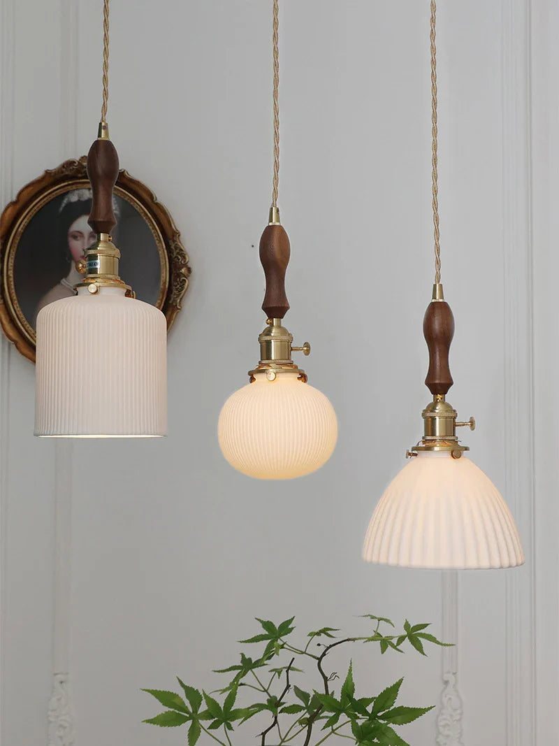 Axyaa Scandinavian Ceramic Pendant Light for Home Décor
