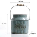 Axyaa Metal Flower Vase Galvanized Finish Rustic Flower Jug for Indoor and Outdoor Decor