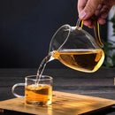 Axyaa Glass Tea Pot with Colorful Handle Infuser Fair Cup for Puer Tea