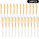 Axyaa Mirror Gold Stainless Steel Dinner Knives Set for Home & Restaurant