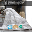 Axyaa Goose Down Fiber Waterfowl Feather Comforter, 100% Egyptian Cotton Cover, King/California King Size