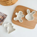 Axyaa Holiday Tableware Set: Catering Tray, Ceramic Candy Box, Mini Rabbit Plate, Biscuit Man Bowl