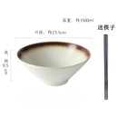Axyaa Ramen Soup Salad Dessert Sashimi Bowl Set - Retro Japanese Ceramic Bowls