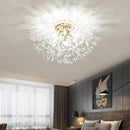 Axyaa Crystal Chandelier Bird Nest LED Ceiling Light for Modern Bedroom Interior