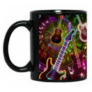 Axyaa Black Ceramic Guitar Coffee Mug, Perfect Gift for Friends