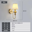 Axyaa Dual Head Crystal Brass Wall Lamp LED E14 Retro Bedroom Aisle Light