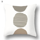 Axyaa Green Leaf Geometric Print Decorative Pillowcase for Home & Office