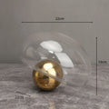 Axyaa Irregular Glass Vase Golden Ball Terrarium Flower Arrangement Jar