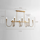 Axyaa Nordic Palace Bronze Chandelier for Dining Room Lighting
