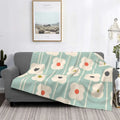 Axyaa Multi Stem Mid Century Modern Throw Blanket for Home Bedroom Sofa