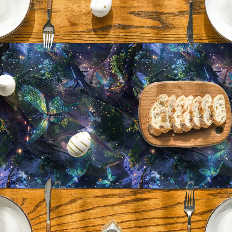Axyaa Dream Forest Butterfly Table Runner for Farmhouse and Wedding Decor