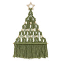 Nordic Christmas Tree Macrame Tapestry Boho Tassel Wall Hanging for Axyaa Home Decor