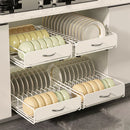 Axyaa Kitchen Pull-out Dish Storage Rack Multi-functional Organizer for Pots, Pans, and Dishes
