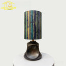 Axyaa Ceramic Fabric LED Table Lamp - French Design Medieval Retro Style