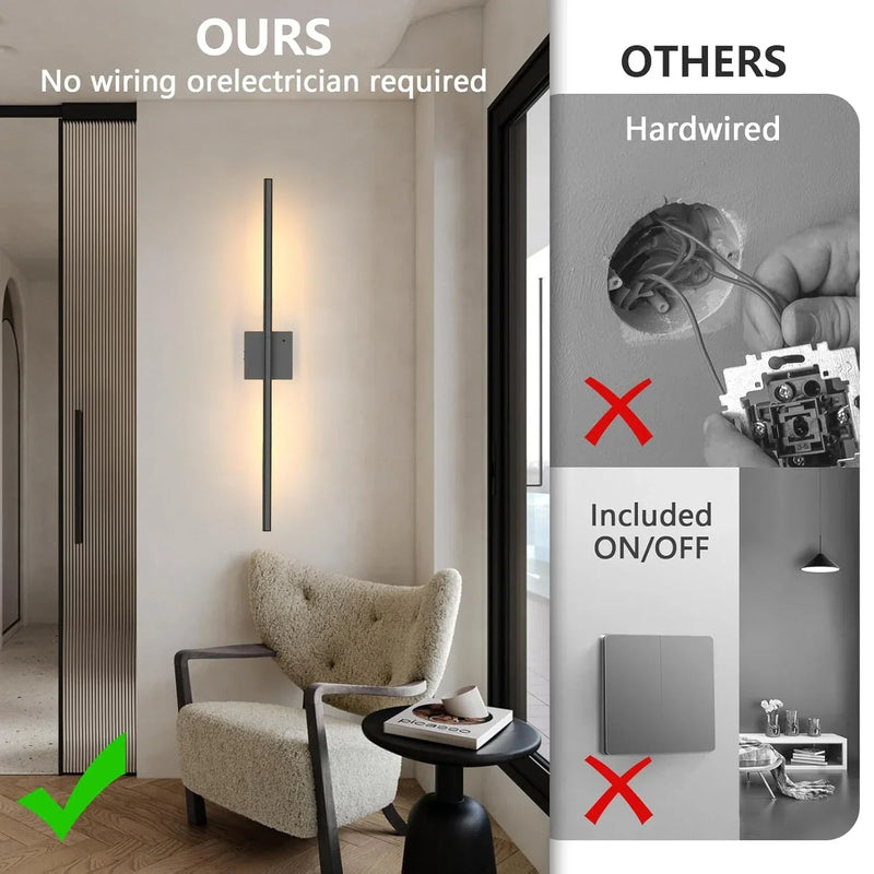 Axyaa Rotatable LED Wall Lamp: Warm Light for Living Room, Bedroom, Hallway