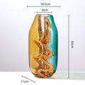 Axyaa Glass Vase - Abstract Ripple Transparent Hydroponic Flower Vase