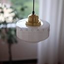 Axyaa Round Glass Chandelier: French Nordic Luxury Pendant Lamp - Minimalist Home Decor LED Hanging Lights