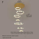Axyaa Large Crystal Ceiling Pendant Light Fixture Luxury Villa Stairwell Decor Gold