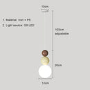 LED Cream Hanging Lamp - Modern Indoor Lighting for Bedroom, Living Room, and More