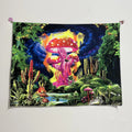 Axyaa UV Mushroom Mandala Tapestry for Home & Bedroom - Psychedelic Aesthetic Room Decor