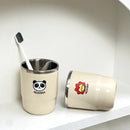 Axyaa Stainless Steel Cartoon Toothbrush Cup - Portable & Reusable Bathroom Accessory