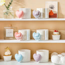 Axya™ European Style Heart Shape Ceramic Coffee Tea Cup Set
