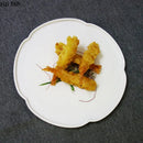 Axyaa White Ceramic Dinner Plate Set for Restaurants: Main Dish, Steak, Sushi & More