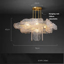 Axyaa Gold Pendant Lights - Glass Art Collection with Dimmable LED