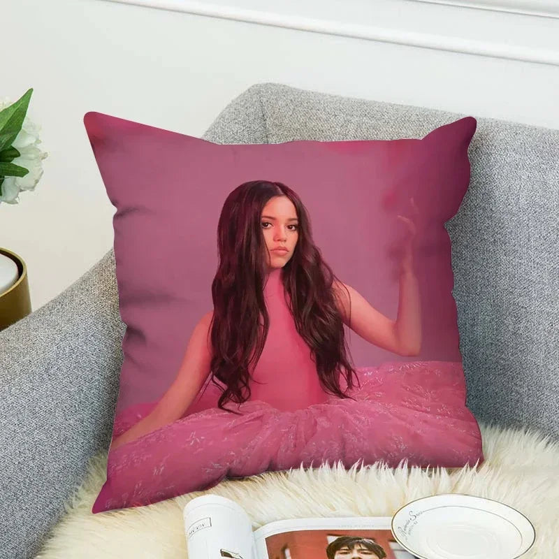 Jenna Ortega Body Pillow Cover 40x40 - Axyaa Decorative Cushion Case