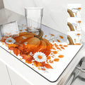 Axyaa Small Daisy Absorbent Draining Mat - Quick Dry Kitchen/Bathroom Drain Pad